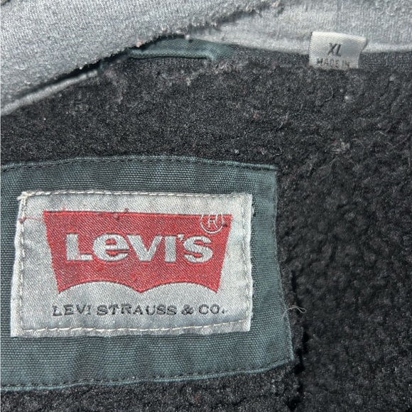 Levi's Denim Insulated Hooded Jacket Mens XL - Picture 2 of 7